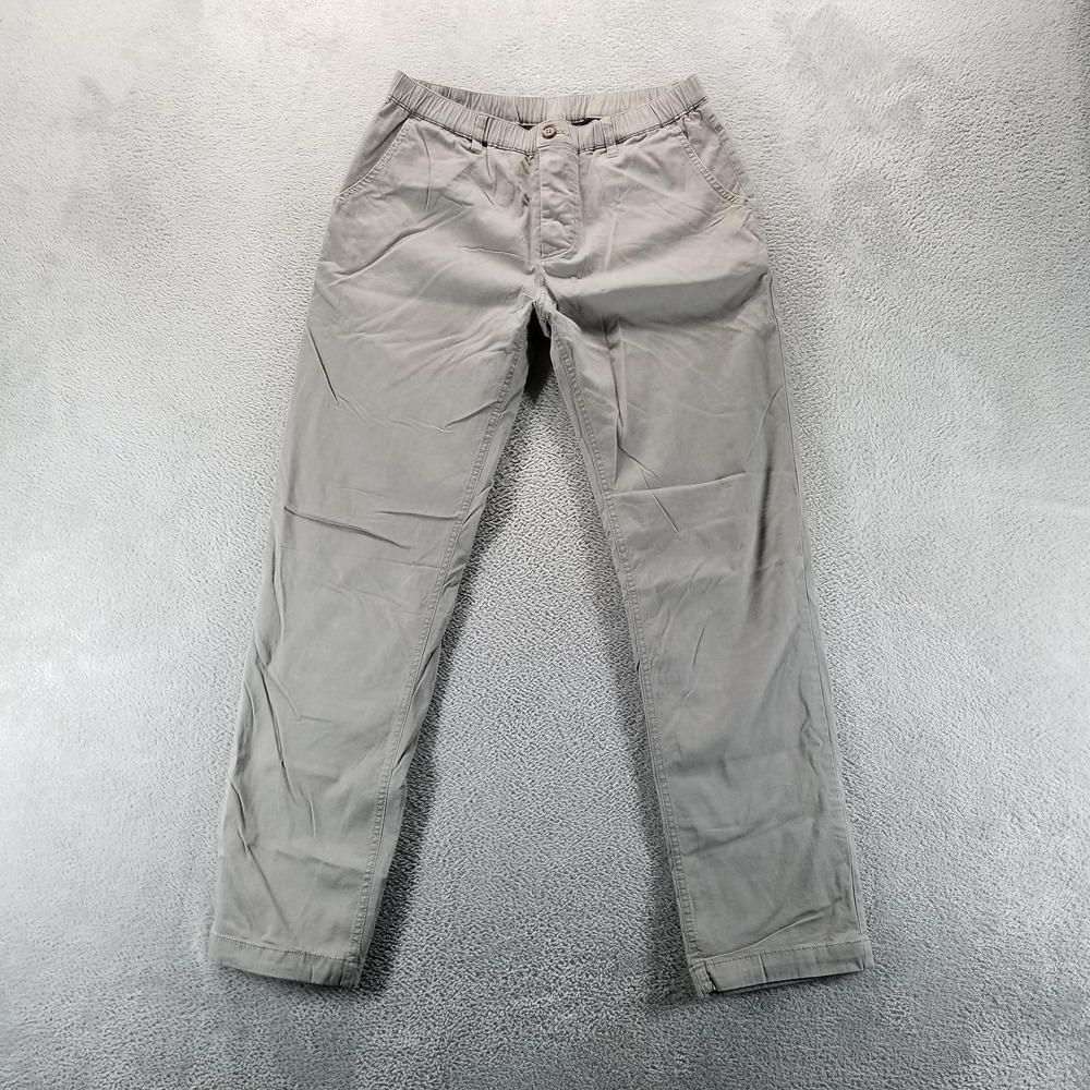 WOOF Clothing Pants Mens M Beige Lined Elastic Waist Chino Commando Travel